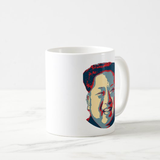 Kim Jong-UNO Nordkorea Kaffeetasse (VorderseiteRechts)