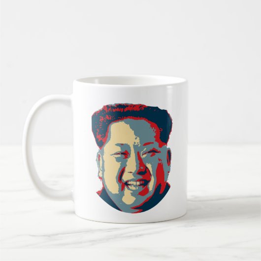 Kim Jong-UNO Nordkorea Kaffeetasse (Links)