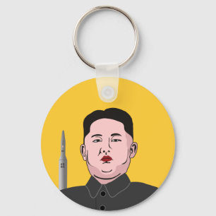 Kim Jong-UNO u. nukleare Rakete Schlüsselanhänger