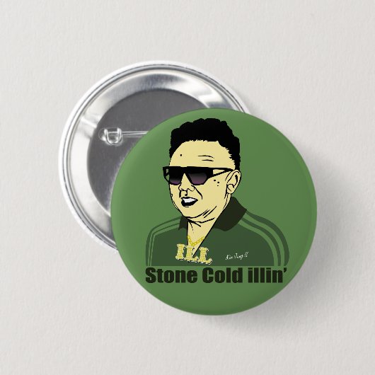 Kim Jung IL knöpfen Button (Vorne & Hinten)