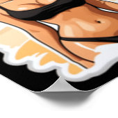 Kim Kardashian Beach Sticker Poster (Ecke)
