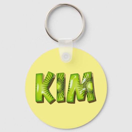 Kim Name Kiwi Design Schlüsselanhänger (Vorderseite)