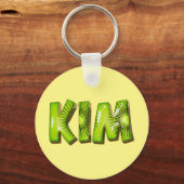 Kim Name Kiwi Design Schlüsselanhänger (Vorderseite)