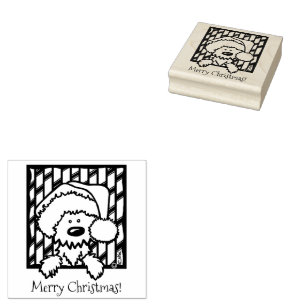 ©️ Kim Niles Christmas Westie Rubber Briefmarke Gummistempel