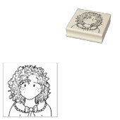 ©️ Kim Niles CURLY GIRL Briefmarke Gummistempel (Stempel)