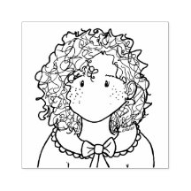 ©️ Kim Niles CURLY GIRL Briefmarke