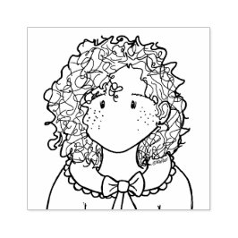 ©️ Kim Niles CURLY GIRL Briefmarke Gummistempel
