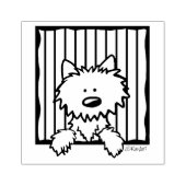©️ Kim Niles KiniArt Westie Rubber Briefmarke Gummistempel (Prägung)