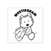 ©️ Kim Niles KiniArt Westie Rubber Briefmarke Gummistempel (Prägung)