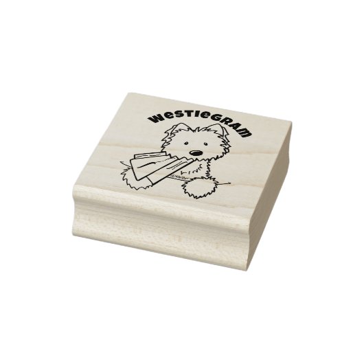 ©️ Kim Niles KiniArt Westie Rubber Briefmarke Gummistempel (Stempel)
