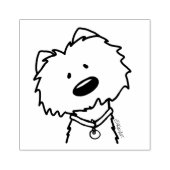 ©️ Kim Niles, KiniArt Westie Rubber Briefmarke Gummistempel (Prägung)