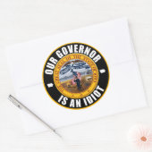 Kim Reynolds ist ein Idiot Runder Aufkleber (Umschlag)