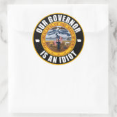 Kim Reynolds ist ein Idiot Runder Aufkleber (Tasche)