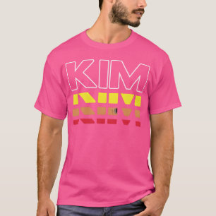 Kim Vorname Lustig Vintage Sonnenuntergang Kim Fre T-Shirt