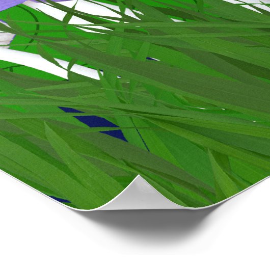 Kimaria-Fee über Pilze mit Schmetterlingsdruck Poster (Ecke)