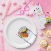 Kimbap Slice mit Chopsticks - Koreanische Kunst de Pappteller (Party)