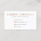 Kimber christlich visitenkarte (Rückseite)