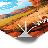 Kimberley Australia Vintage Illustration Poster (Ecke)