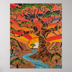 Kimberley Boab Sonnenuntergang – Australische Land Poster