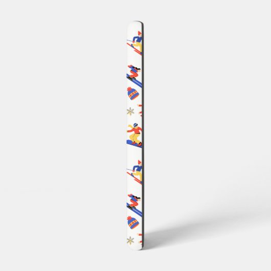 Kimberley British Columbia Ski Snowboard Pattern Samsung Galaxy Hülle (Linke Seite)