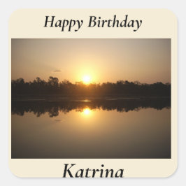 Kimberley Sunset Quadratischer Aufkleber