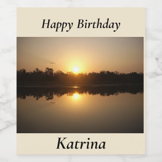 Kimberley Sunset Weinetikett (Einzelnes Label)