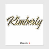Kimberly black gold Lettering Aufkleber Sticker (Blatt)