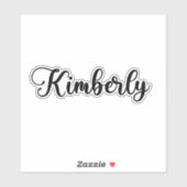 Kimberly Name - Handgeschriebene Kalligrafie Aufkleber (Blatt)