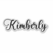 Kimberly Name - Handgeschriebene Kalligrafie Aufkleber (Vorderseite)