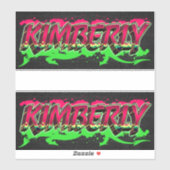 Kimberly Vorname Name Graffiti Aufkleber Sticker (Blatt)