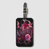 Kimberly's Blumenherz Gepäckanhänger (Vorderseite Vertikal)