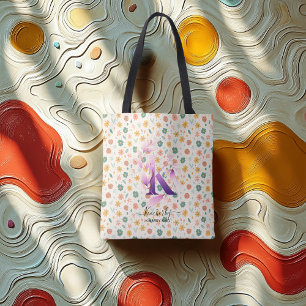 Kimberlys charmvolles florales Monogramm-Design -  Tasche