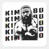 Kimbo Slice Quadratischer Aufkleber (Vorderseite)