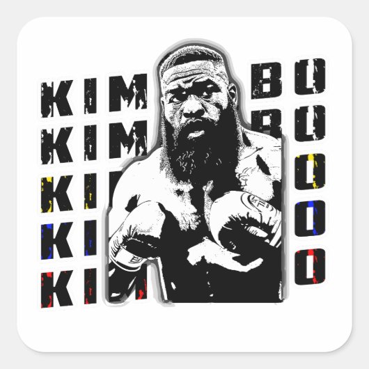 Kimbo Slice Quadratischer Aufkleber (Vorderseite)