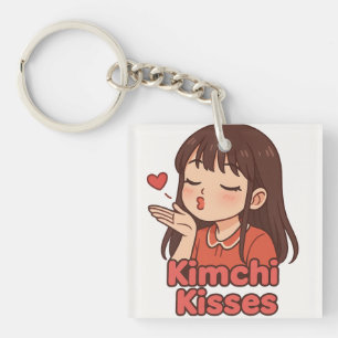 Kimchi Kisses - Niedlicher Kawaii T - Shirt für Le Schlüsselanhänger
