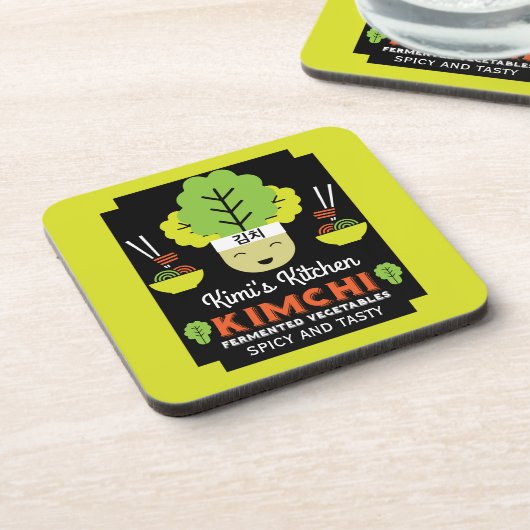 Kimchi Kitchen Zuhause Made Food Getränkeuntersetzer (Linke Seite)