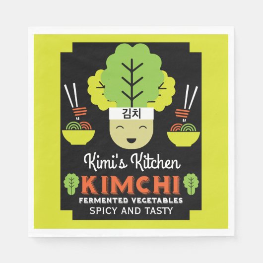 Kimchi Kitchen Zuhause Made Food Serviette (Vorderseite)