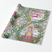 Kimchi Making Pattern – Illustrated Korean Food Wr Geschenkpapier (Ungerollt)