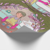 Kimchi Making Pattern – Illustrated Korean Food Wr Geschenkpapier (Ecke)