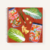 KIMCHI und Zutaten Geruchlicher Spaß Niedlich Notizblock (Vorderseite)