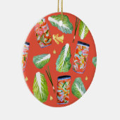 Kimchi Zutaten Fun Fermentation Wasserfarbe Keramik Ornament (Rechts)