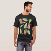 Kimchi Zutaten Fun Fermentation Wasserfarbe T-Shirt (Vorne ganz)