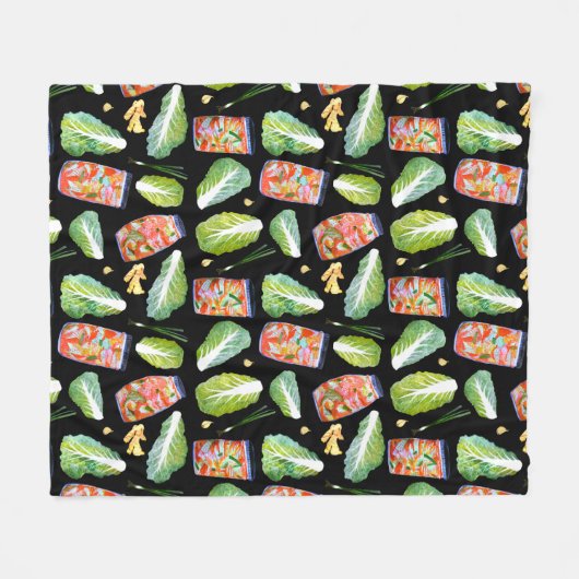 Kimchi Zutaten Geruchliche Fermentation Wasserfarb Fleecedecke (Vorderseite (Horizontal))