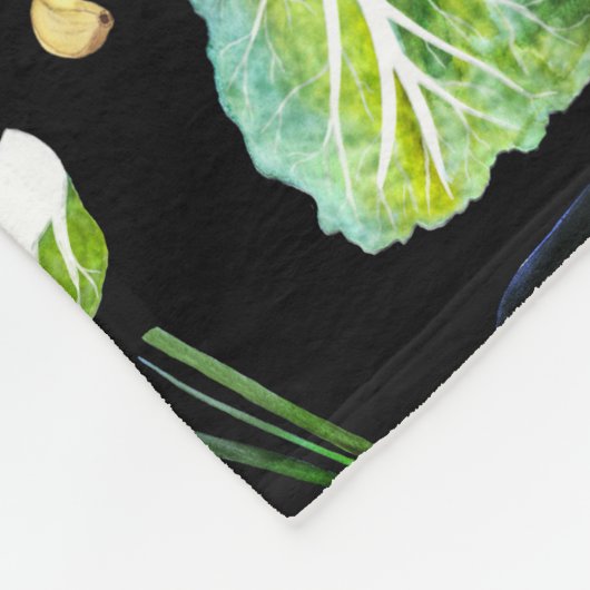 Kimchi Zutaten Geruchliche Fermentation Wasserfarb Fleecedecke (Ecke)