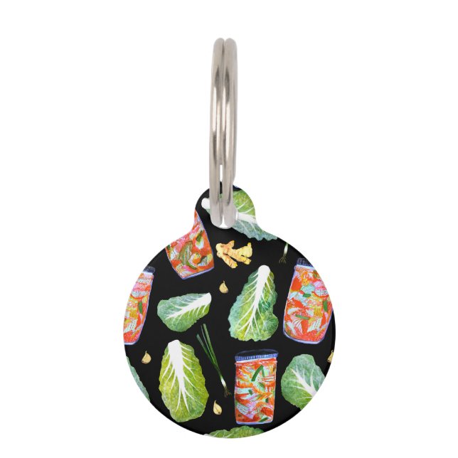 Kimchi Zutaten Geruchliche Fermentation Wasserfarb Haustiermarke (Vorderseite)