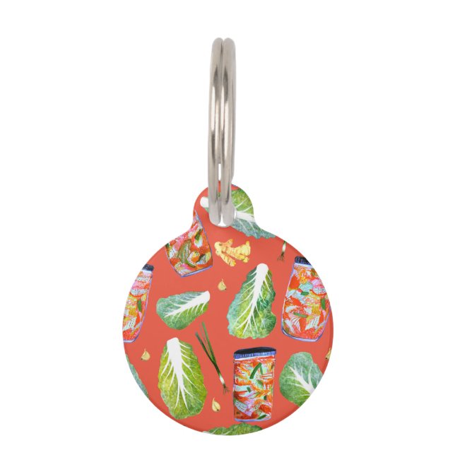 Kimchi Zutaten Geruchliche Fermentation Wasserfarb Haustiermarke (Vorderseite)