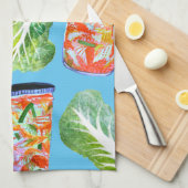 Kimchi Zutaten Wasserfarbener Fun Fermentation Geschirrtuch (Viertel Falte)