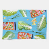 Kimchi Zutaten Wasserfarbener Fun Fermentation Geschirrtuch (Horizontal)