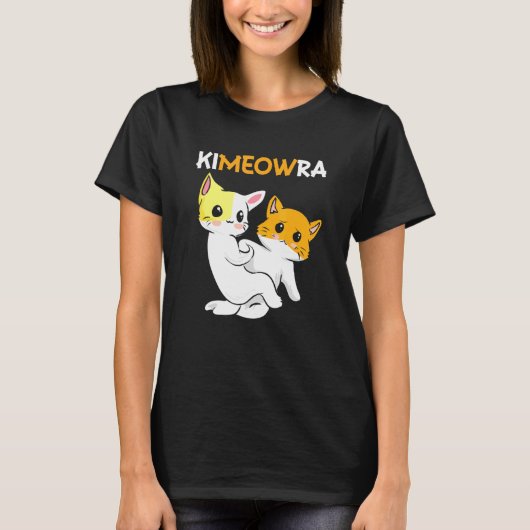Kimeowra Brazilian Jiu Jitsu Kampfkunst Katzen T-Shirt (Vorderseite)