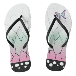 Kimetsu no Yaiba Shinobu Kocho Pair of Flip Flops Badesandalen